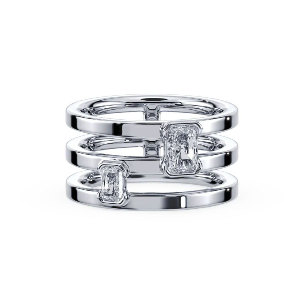 Кольцо армор с радиантами из коллекции Attica